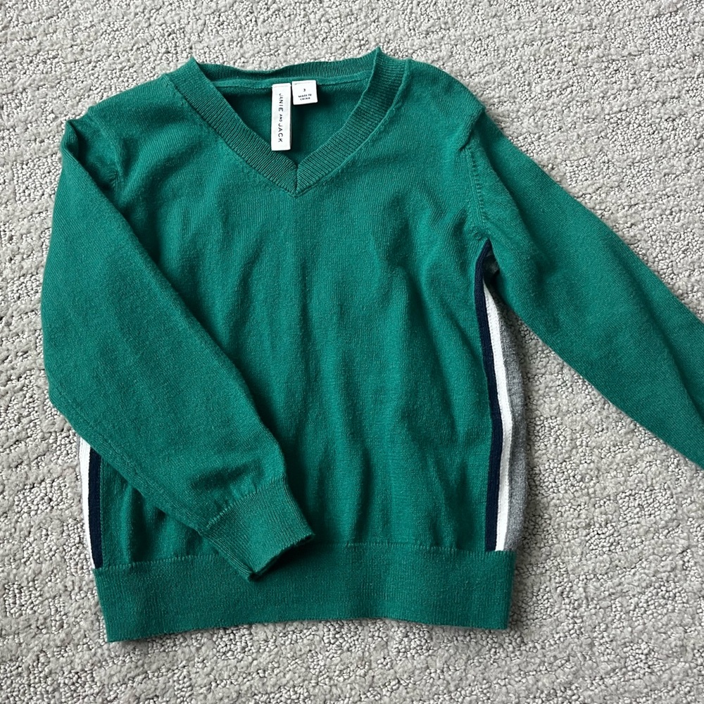 Janie & Jack green sweater in excellent condition